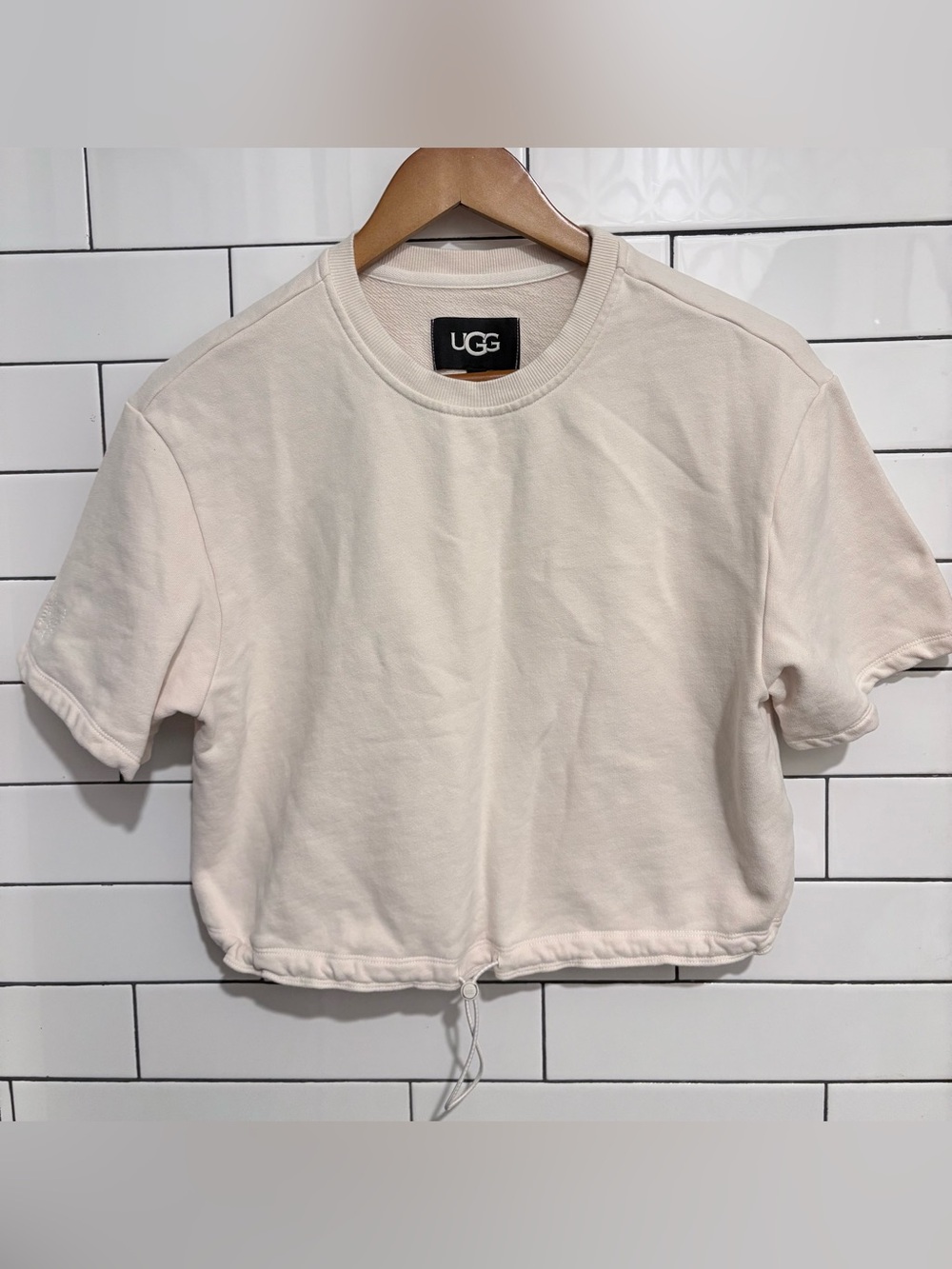 UGG Teagin crop Cream Knit Top S - Picture 3 of 7